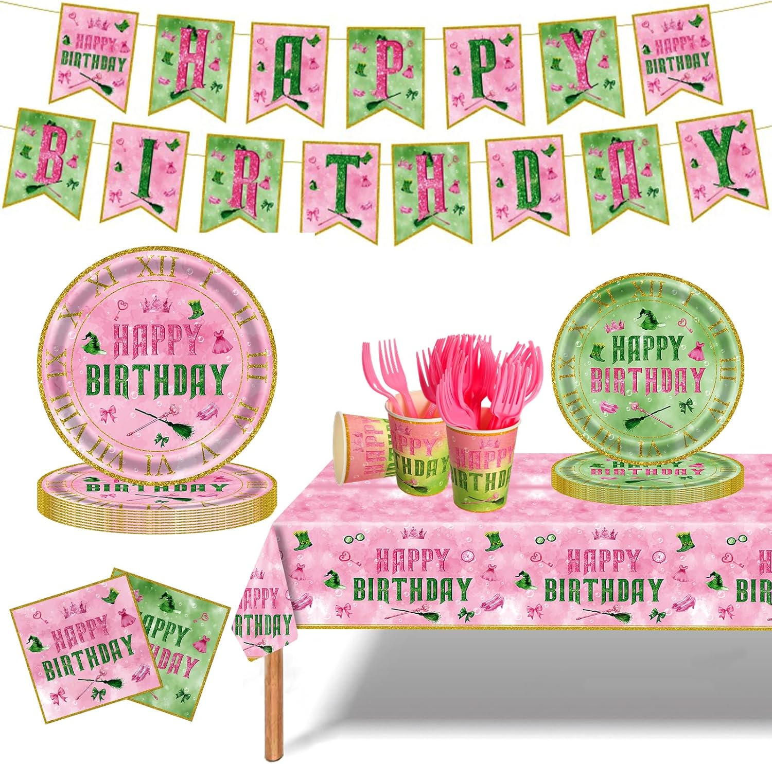 122Pcs Wicked Party Decorations Set
