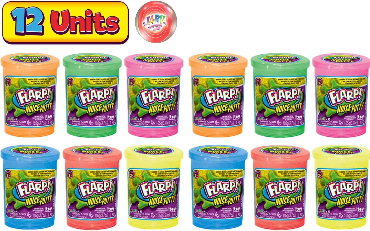 JA-RU Flarp Noise Putty 12 Pack with Bouncy Ball