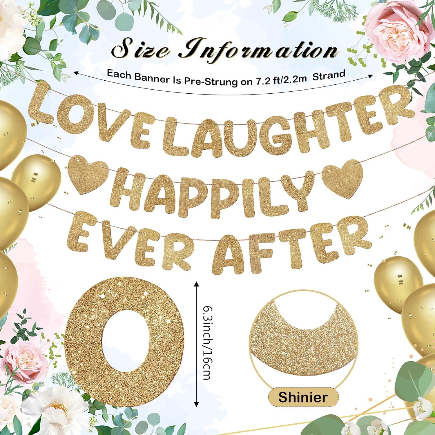 Breling Champagne Gold Bridal Shower Banner Set