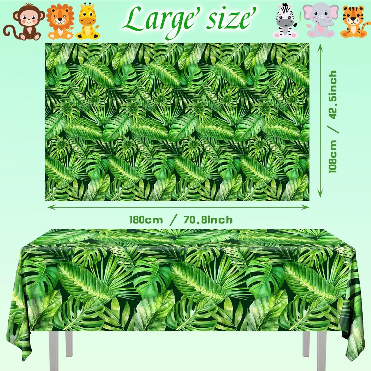 Hakoti Jungle Safari Animal Tablecloth 3Pcs Set