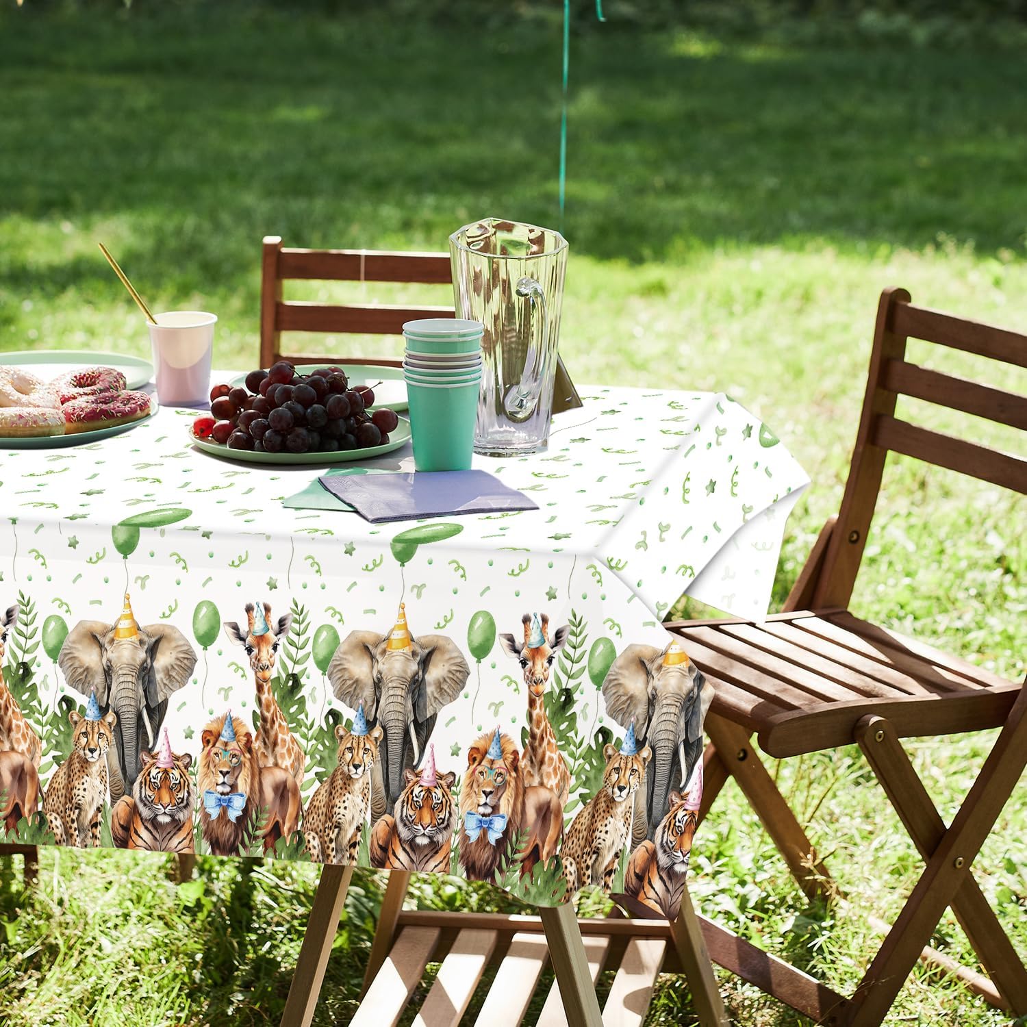 Mpanwen Safari Animal Tablecloth - 3 Pack 54 x 108 Inches