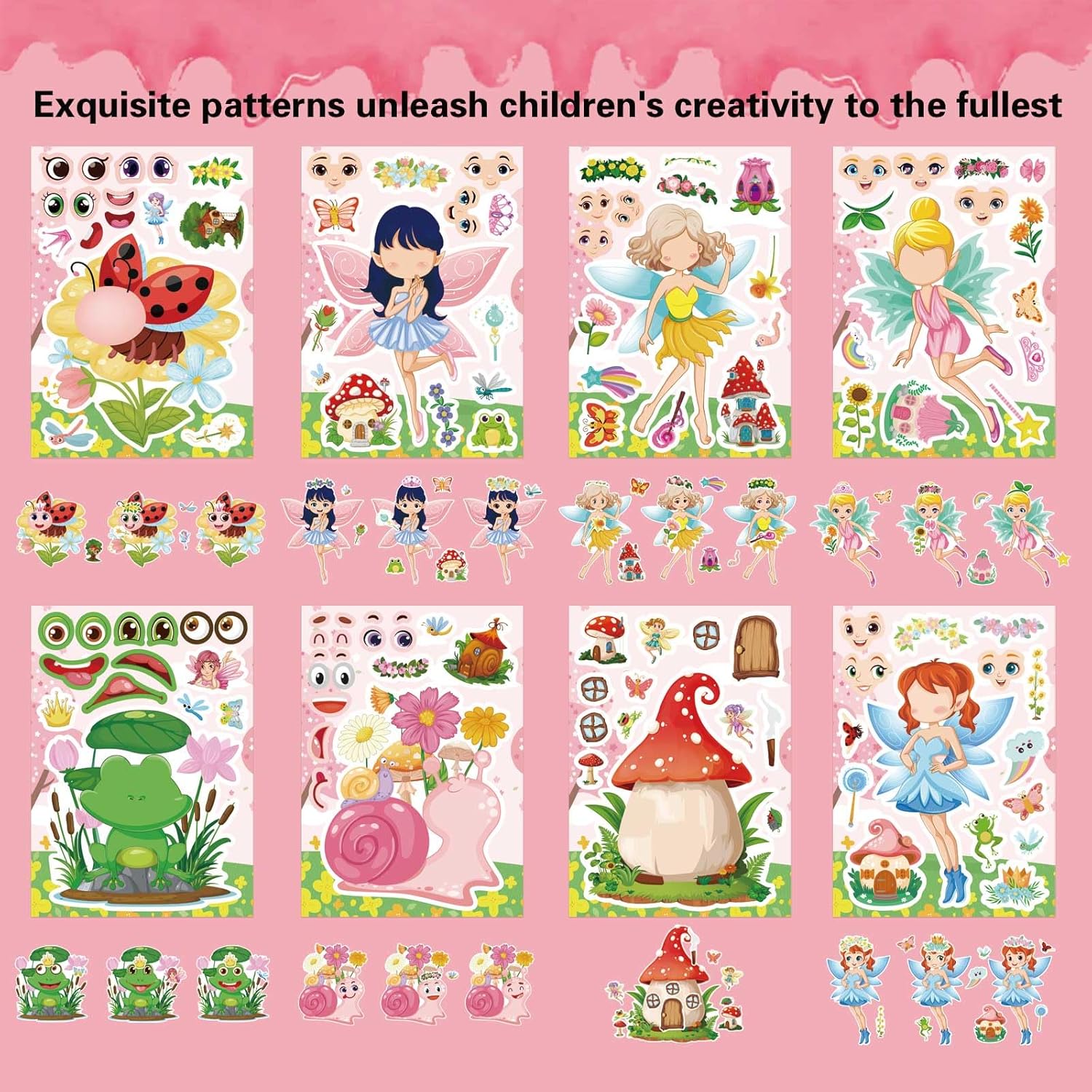 24 PCS Fairy Stickers for Kids Birthday Party Favors