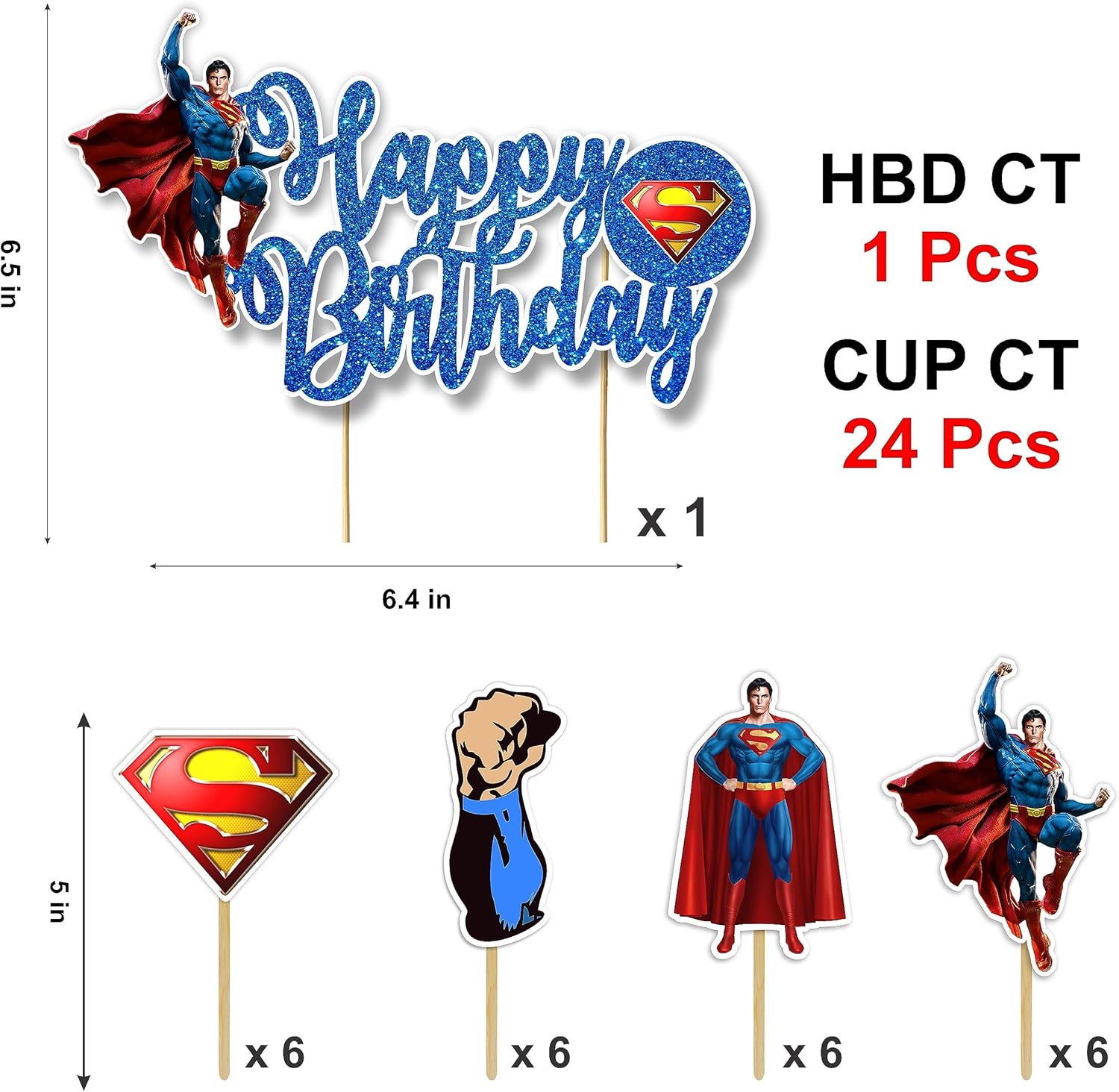 Seyal Superman Theme Birthday Decorations