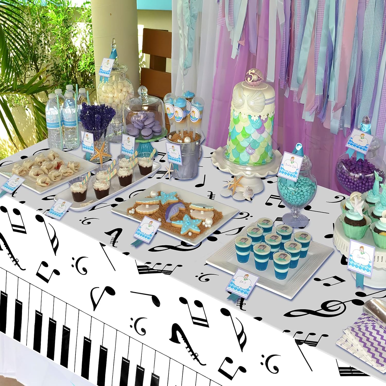 PHOGARY Musical Notes Tablecover Set 3 pcs