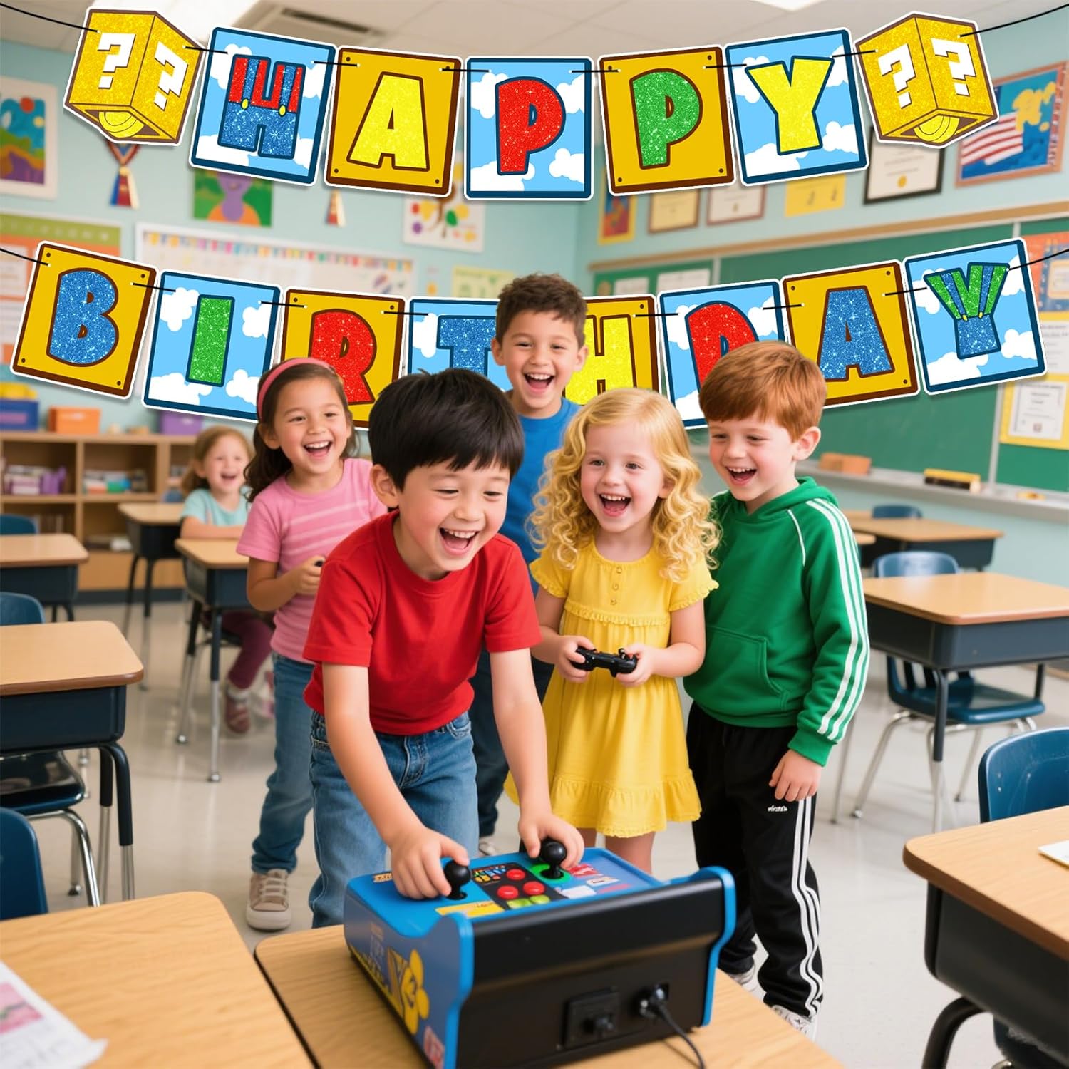 Pre-Strung Game Bro Birthday Banner for Gaming Lovers