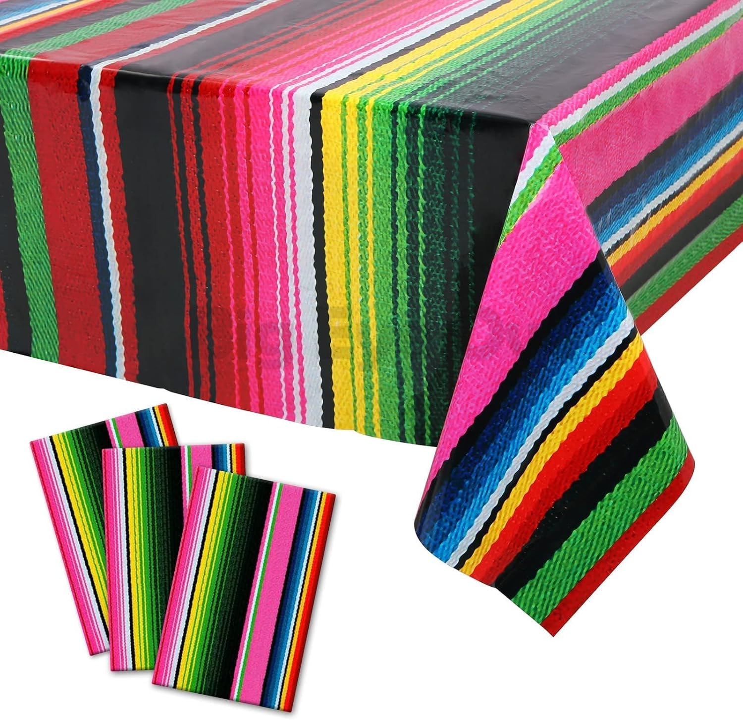 Mexican Fiesta Table Cover 3 Pcs Rectangle Party Decor
