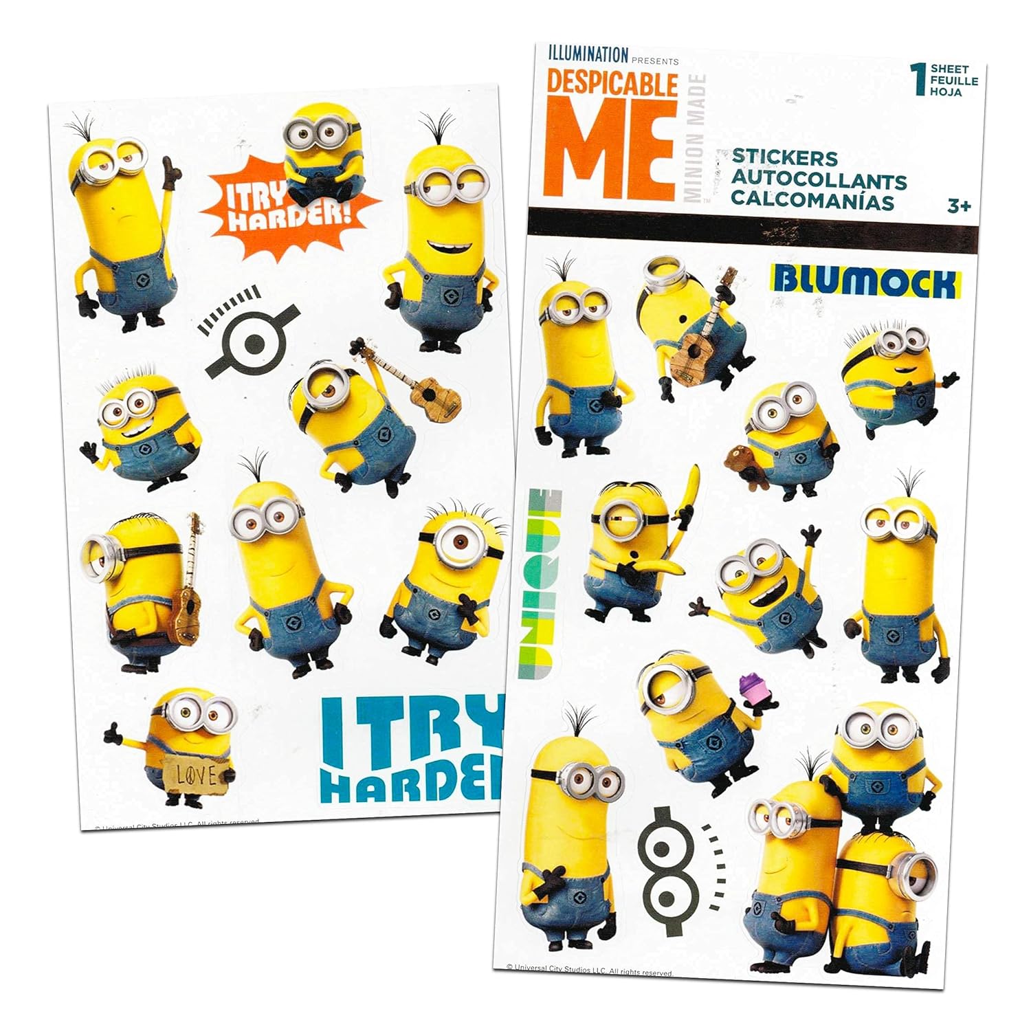 Despicable Me Minions Stickers and Tattoos Party Favor Bundle