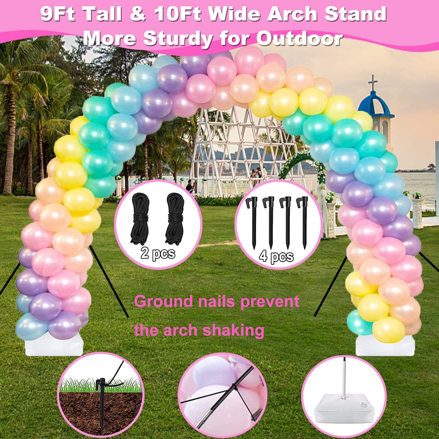 Balloon Arch Kit with Electric Pump 10ft Wide