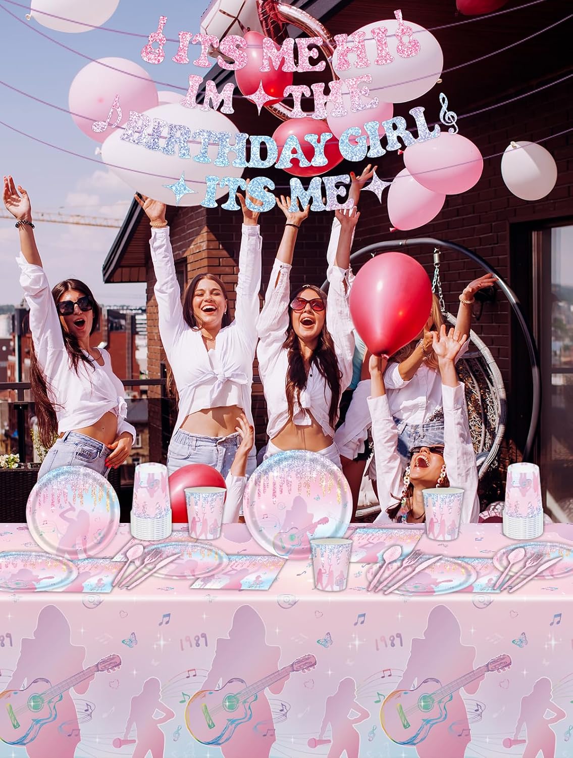 142Pcs Birthday Girl Music Singer Party Supplies Set