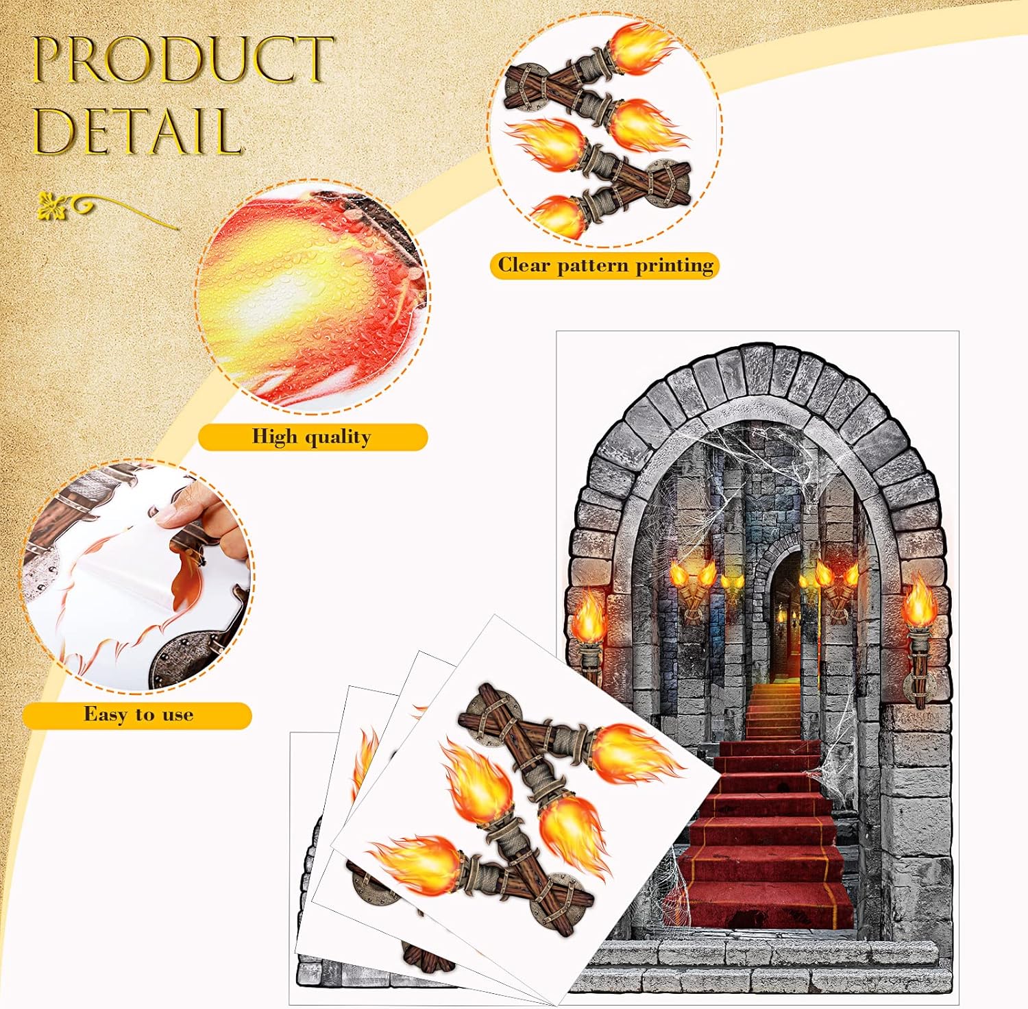 Tallew Medieval Party Decor Pack 13pcs Castle Theme