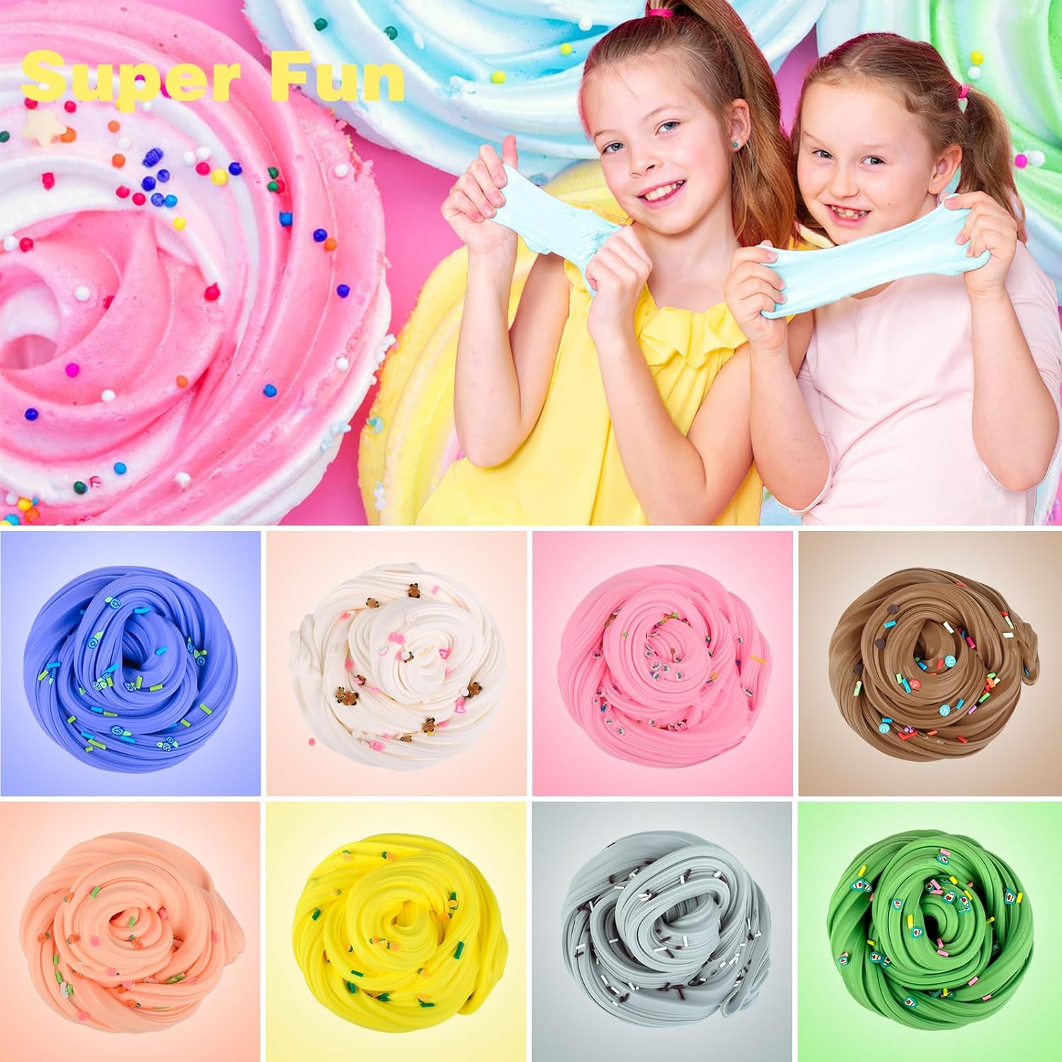 WuHuanNiu 15 Pack Mini Butter Slime Kit