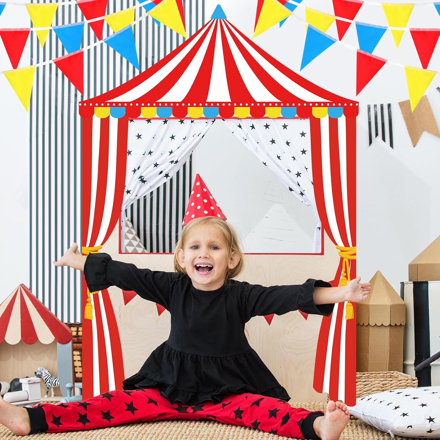 4 Pcs Halloween Carnival Decor Banners with Adhesive