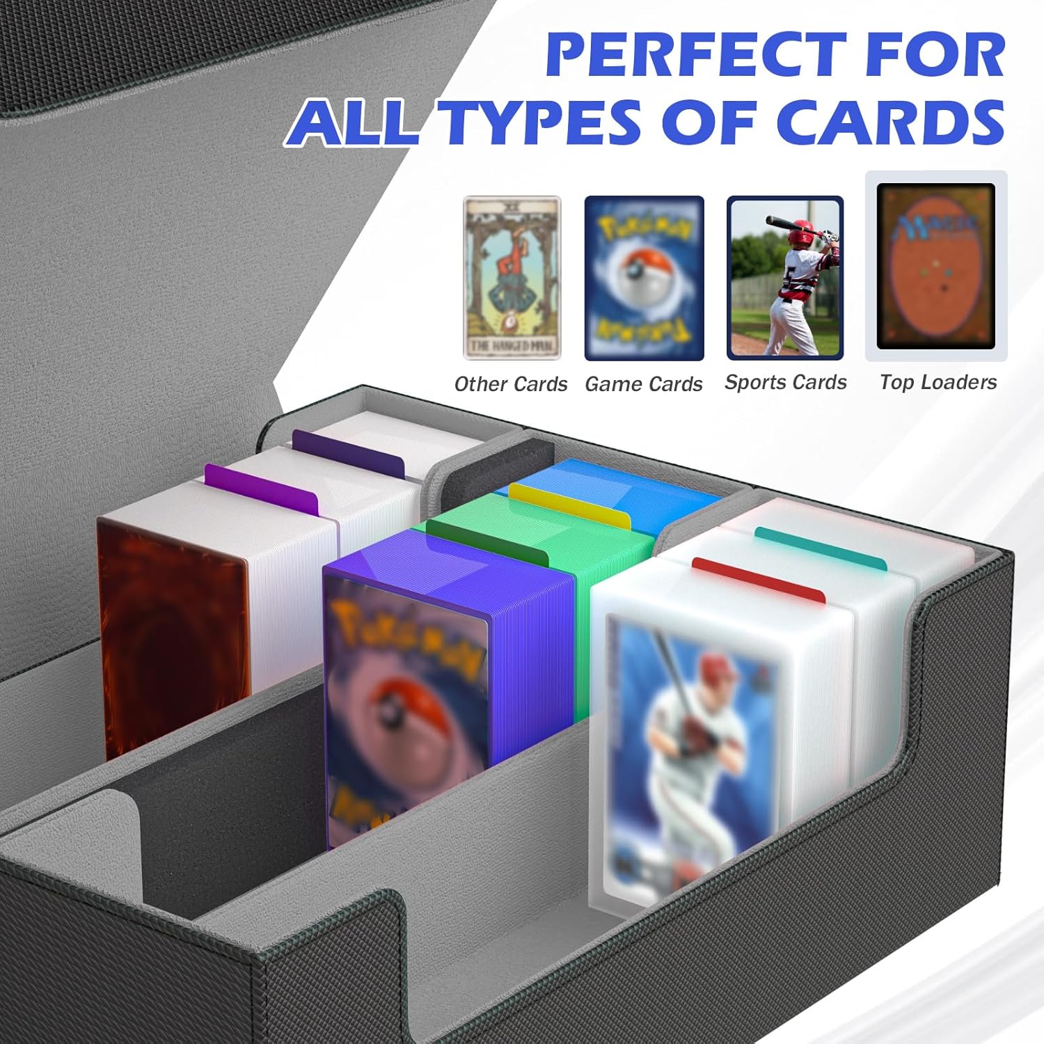 PUKYO Card Deck Box Set with Game Mat and 8 Dividers