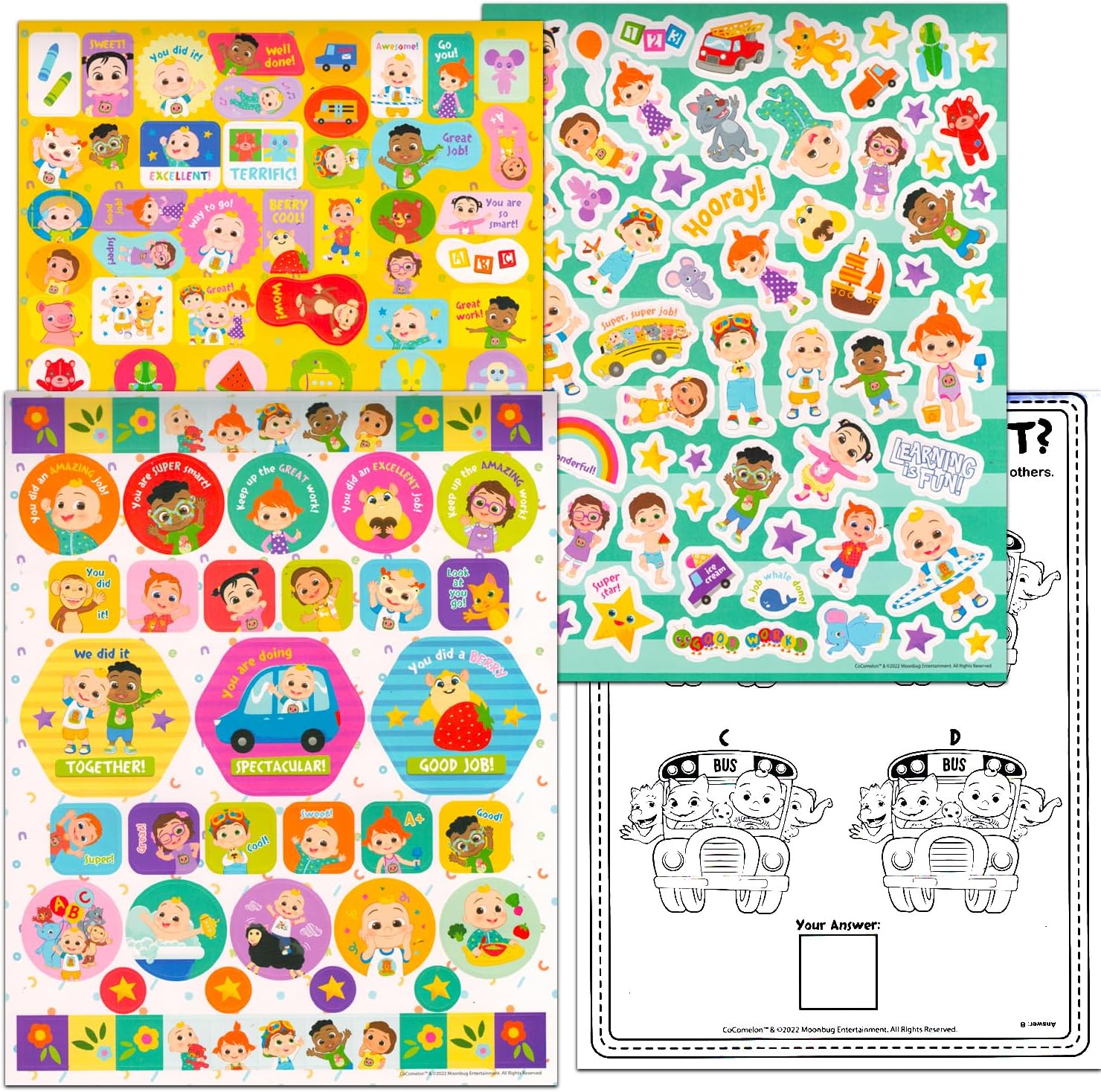 Cocomelon Potty Training Sticker Book for Toddlers