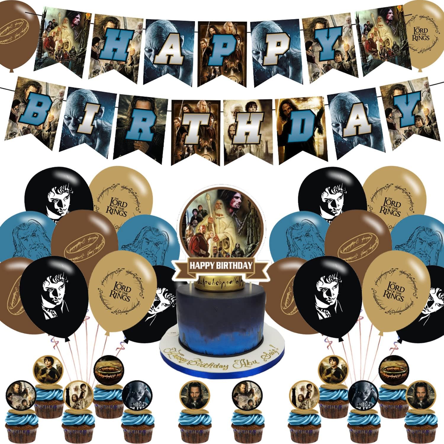 THREEMAO 4-in-1 Birthday Party Decorations Set
