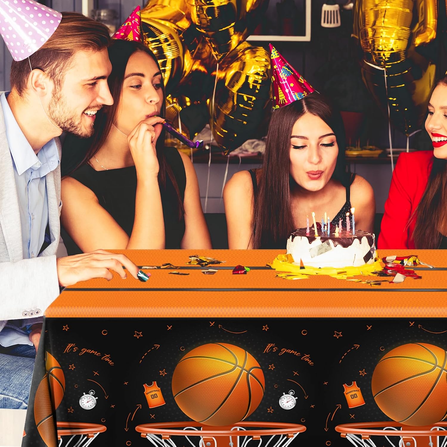 CMUSKO Basketball Tablecloth 3pcs Decorations