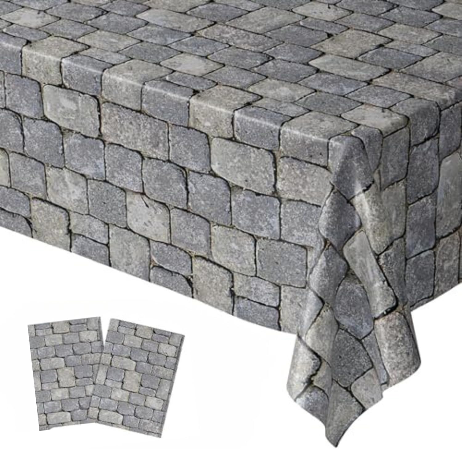 Blue Orchards Stone Wall Table Covers Pack of 2 - 54x108 XL