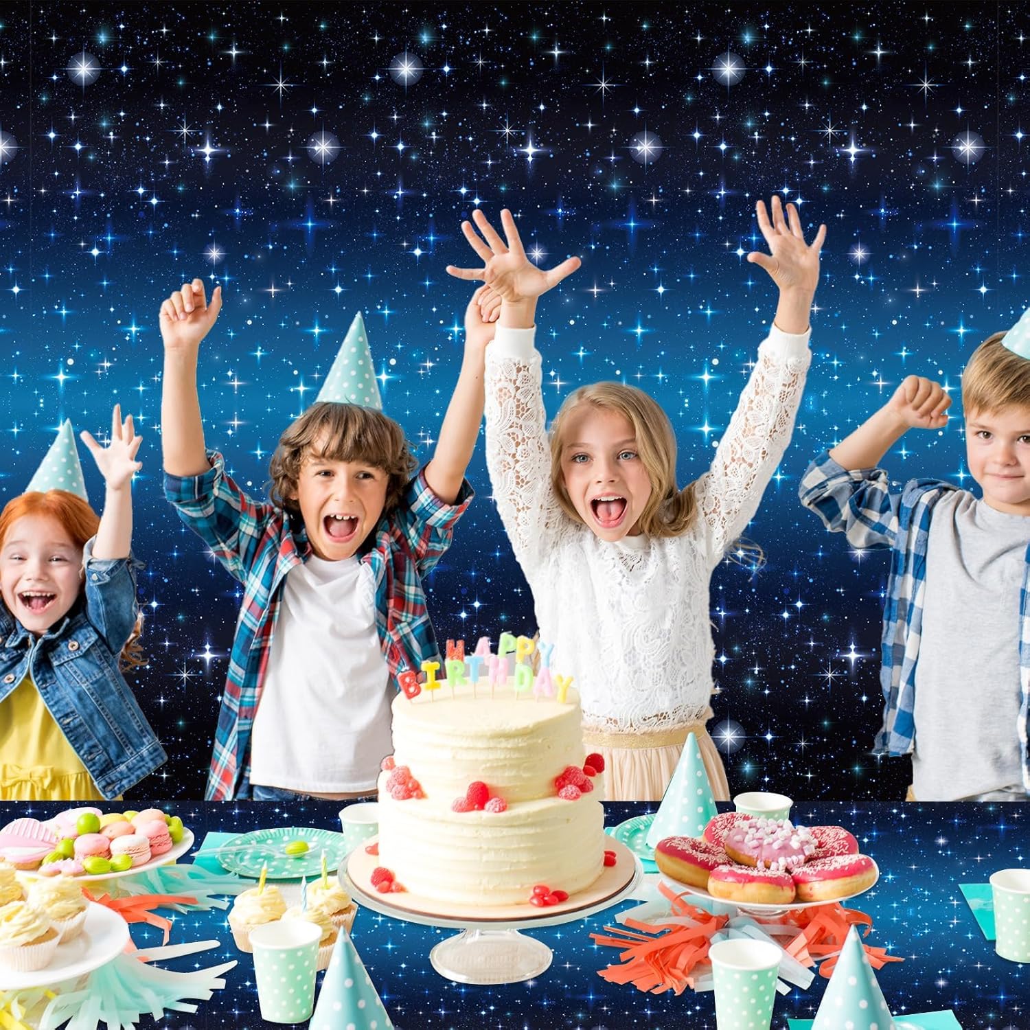 Space Galaxy Party Tablecloth Roll 1200x52