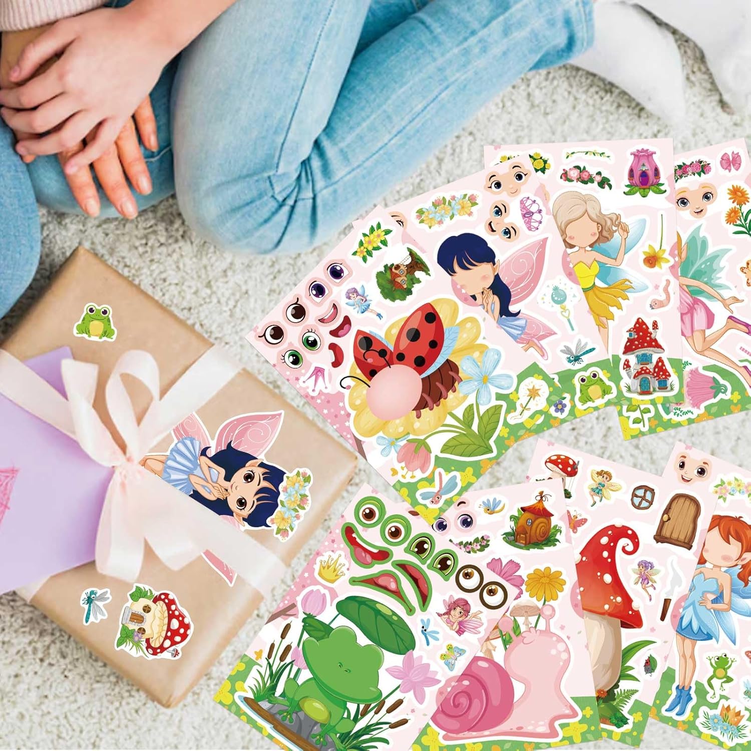 24 PCS Fairy Stickers for Kids Birthday Party Favors