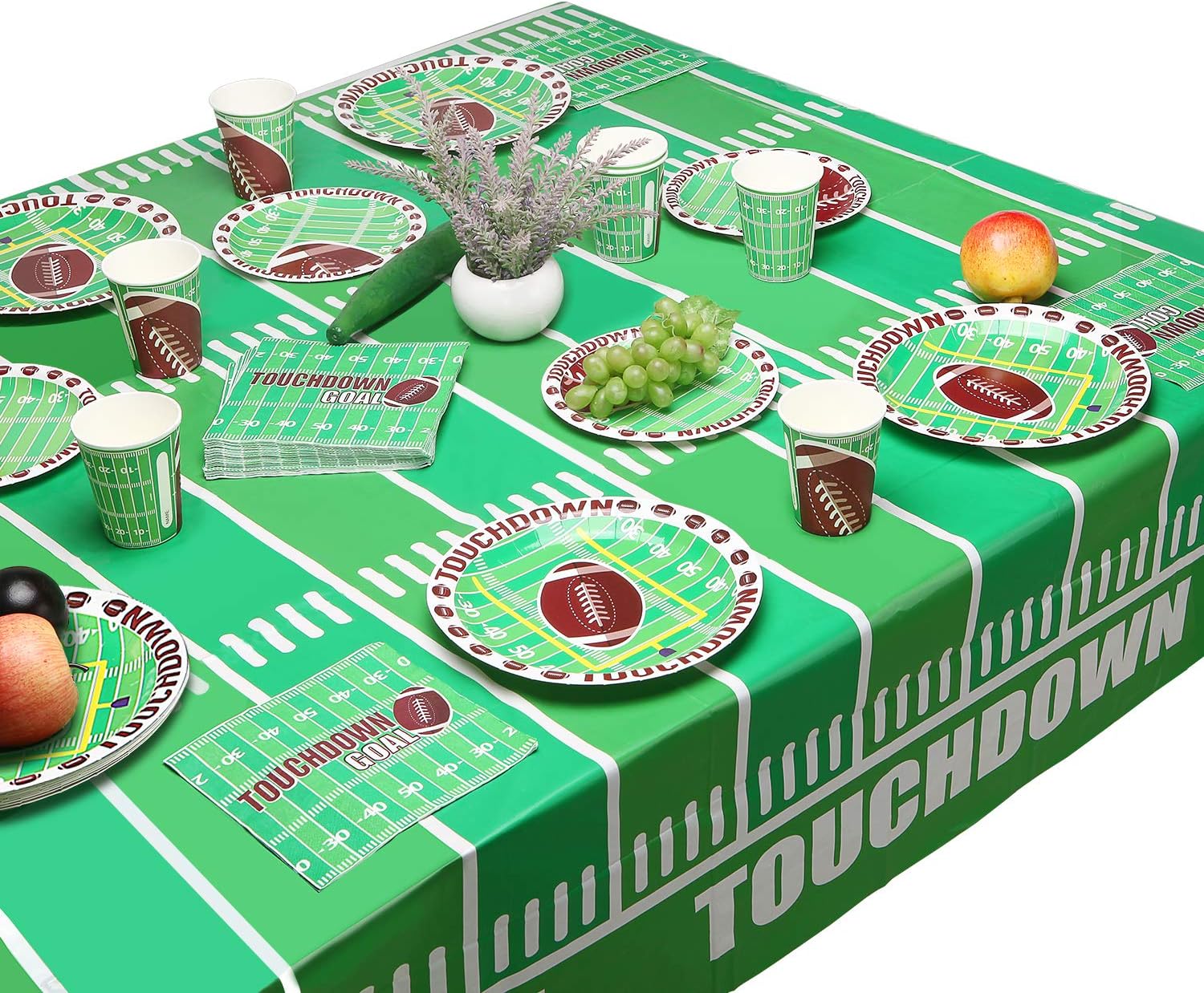 Gatherfun Football Party Tablecloth 54 X 108 Inch 3 Pack