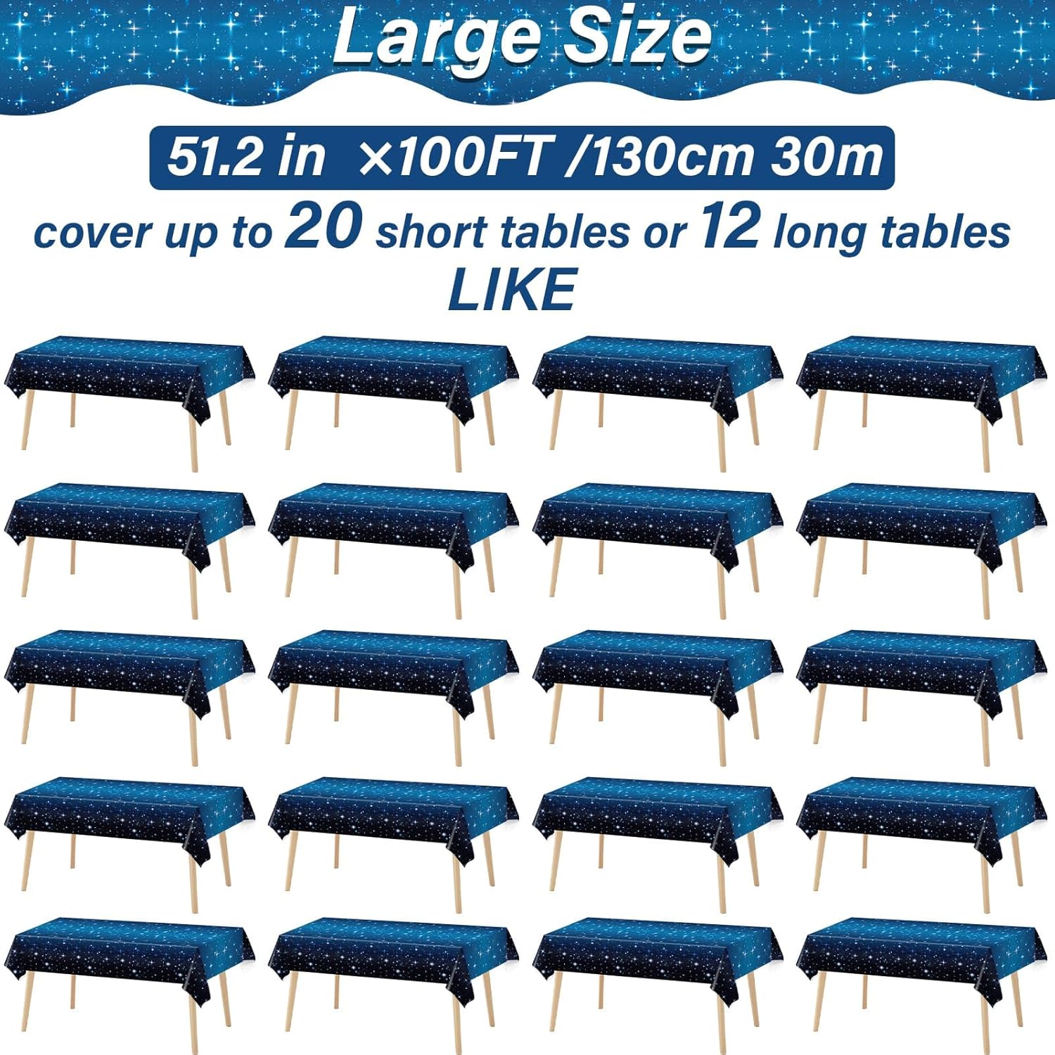 Space Galaxy Party Tablecloth Roll 1200x52