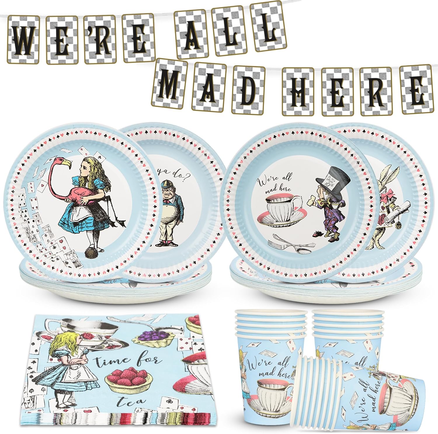 Alice in Wonderland Party Decorations for 16 Guests