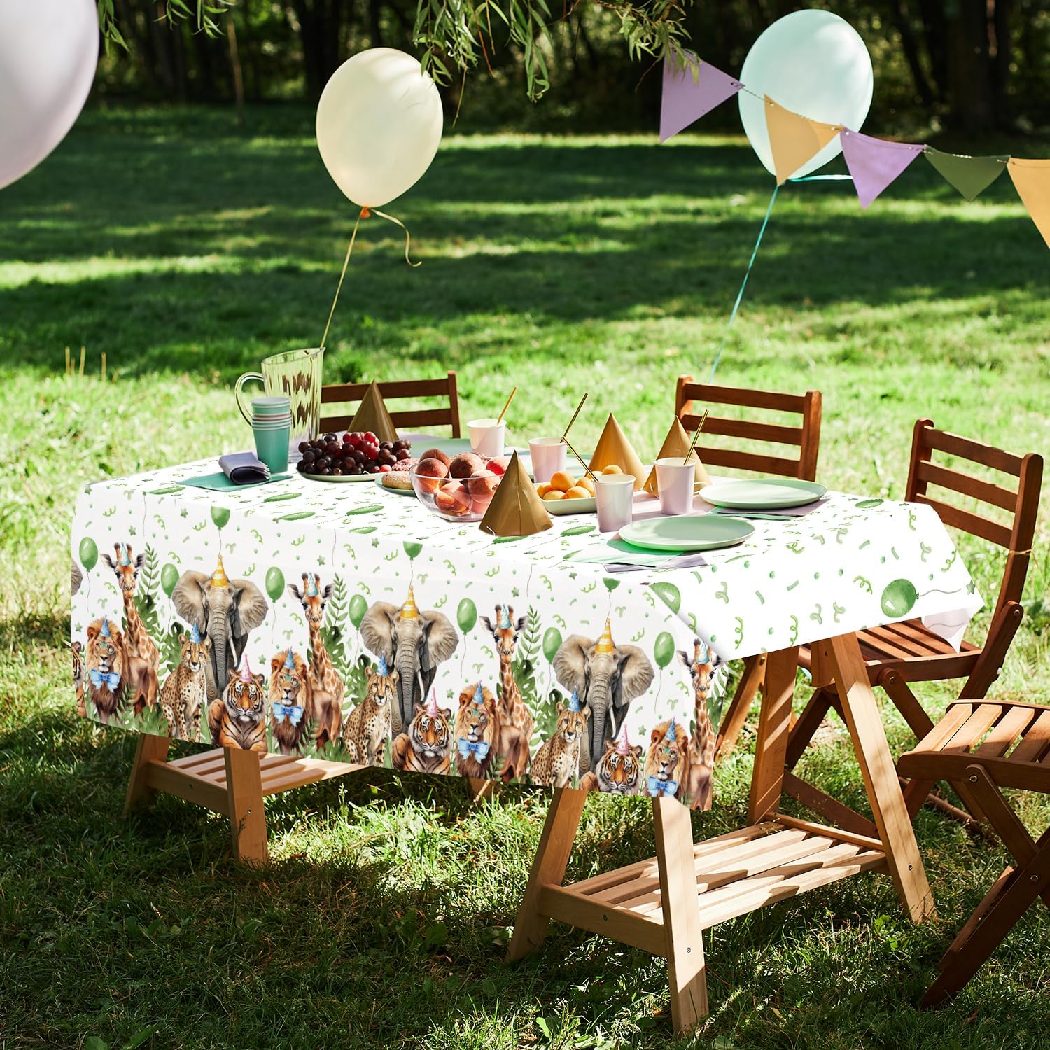Mpanwen Safari Animal Tablecloth - 3 Pack 54 x 108 Inches