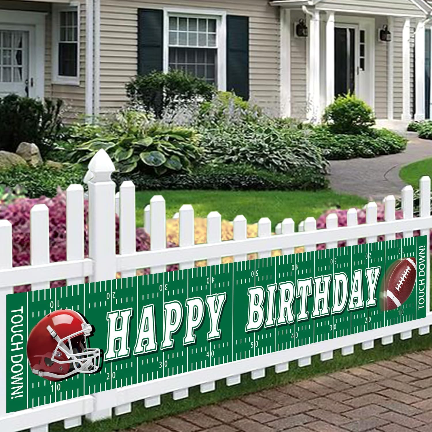 Happy Birthday Banner 6 Feet Football Decorations