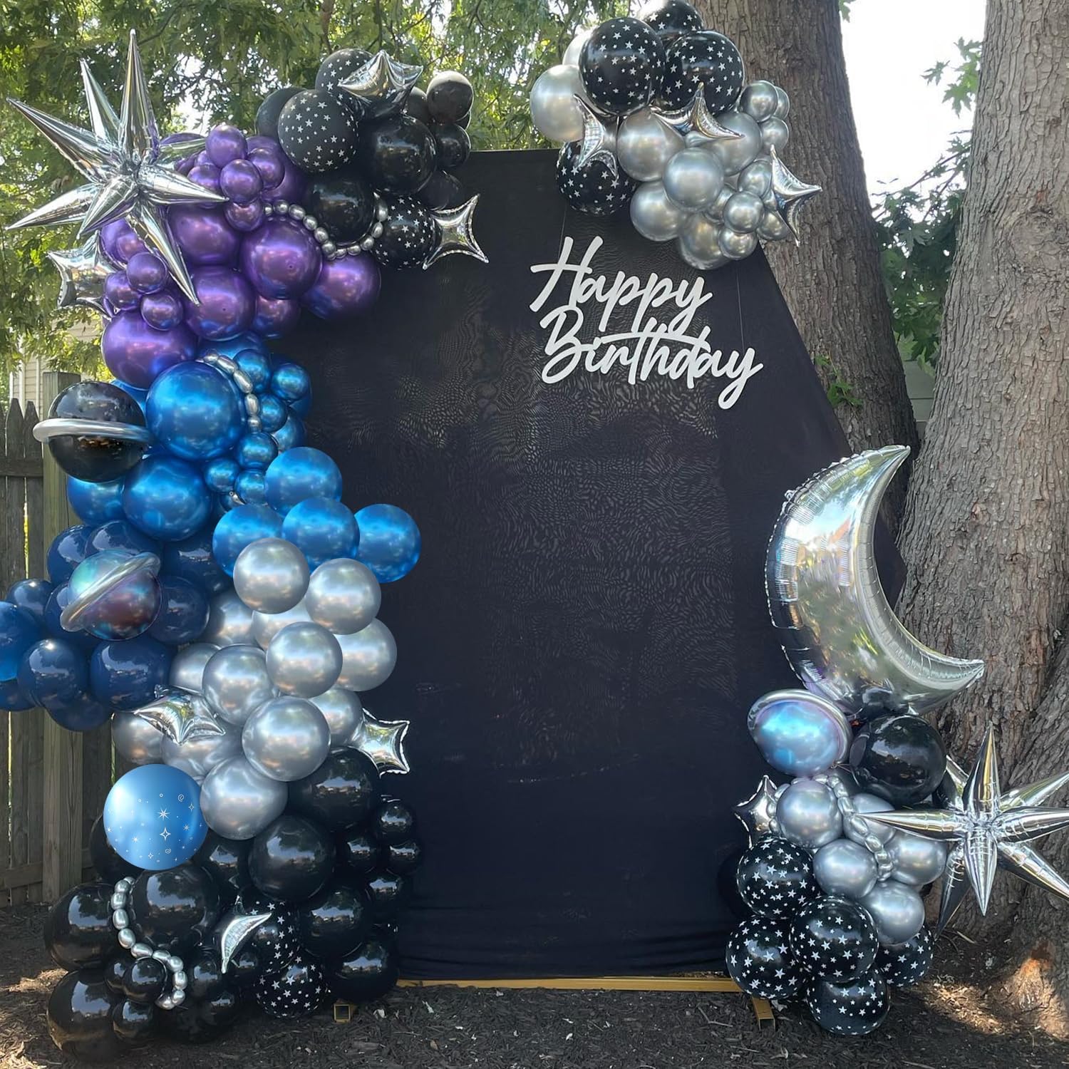 Galaxy Space Balloon Arch Garland Kit 144Pcs Decorations