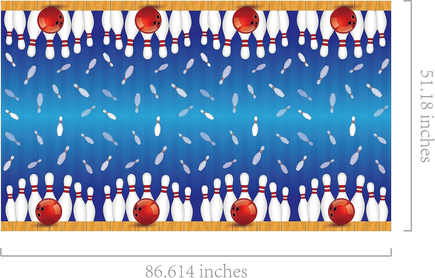 2 Pcs Bowling Party Tablecloth 54x87 Inch
