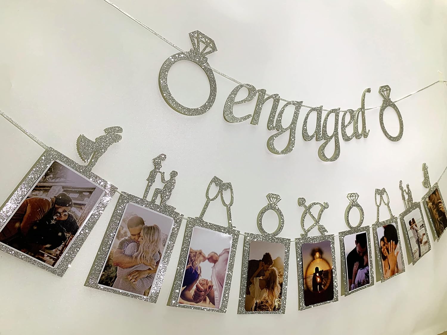 Engagement Wedding Banners - Silver Decor for Party