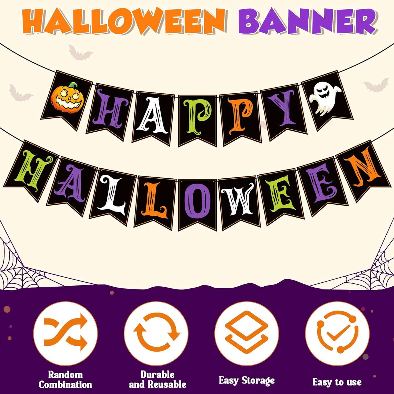 OHOME Halloween Decorations Banner