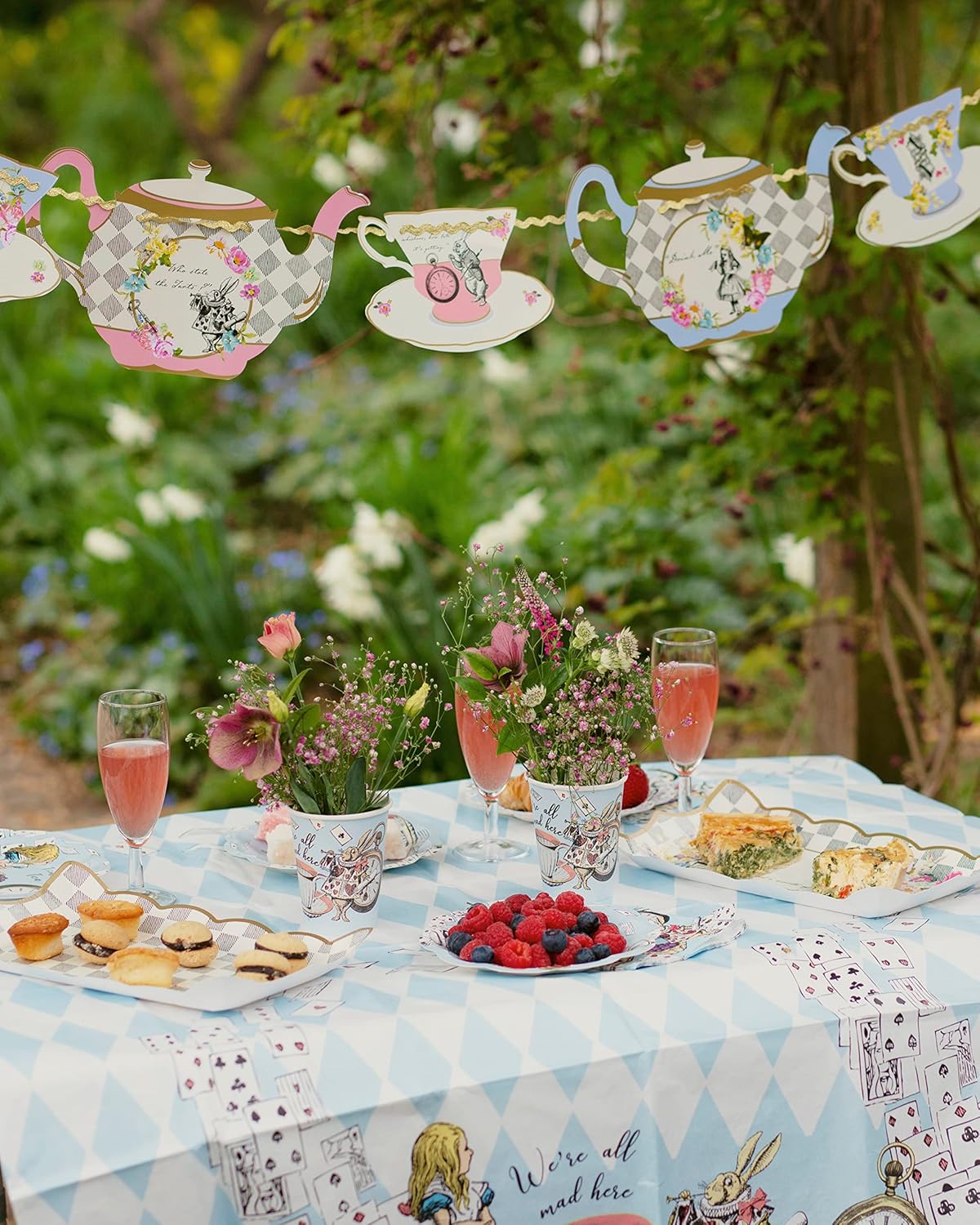 Alice in Wonderland Party Decorations for 16 Guests