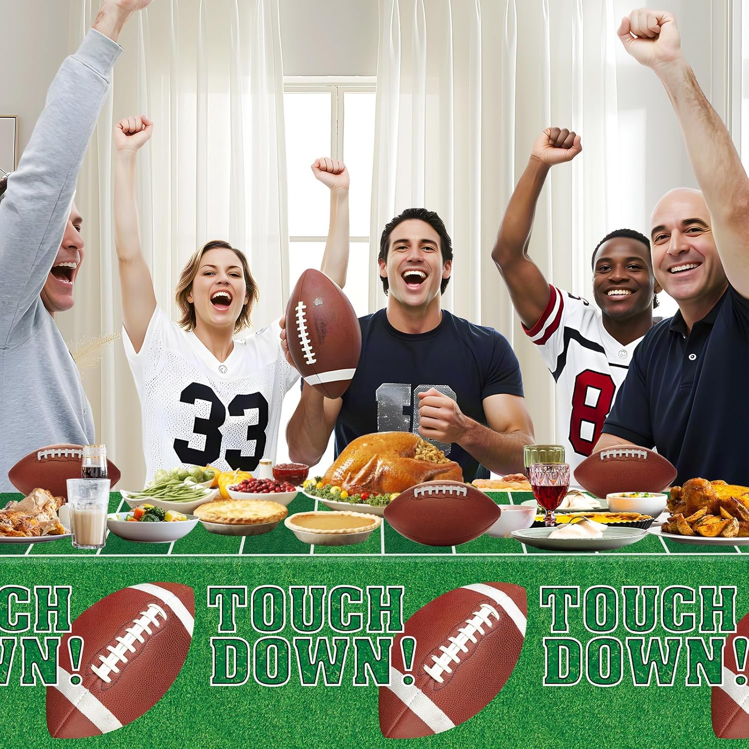 Football Party Decorations 2 Pack Tablecloth