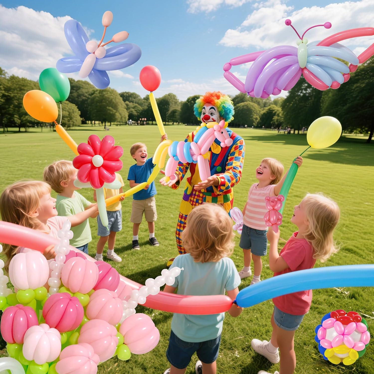 DIY Balloon Animal Kit with Pump and 100 Long Balloons