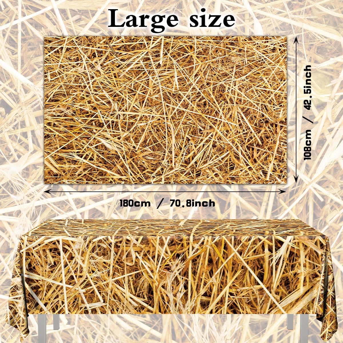 3pcs Farm Style Tablecovers for Western and Hawaiian Parties
