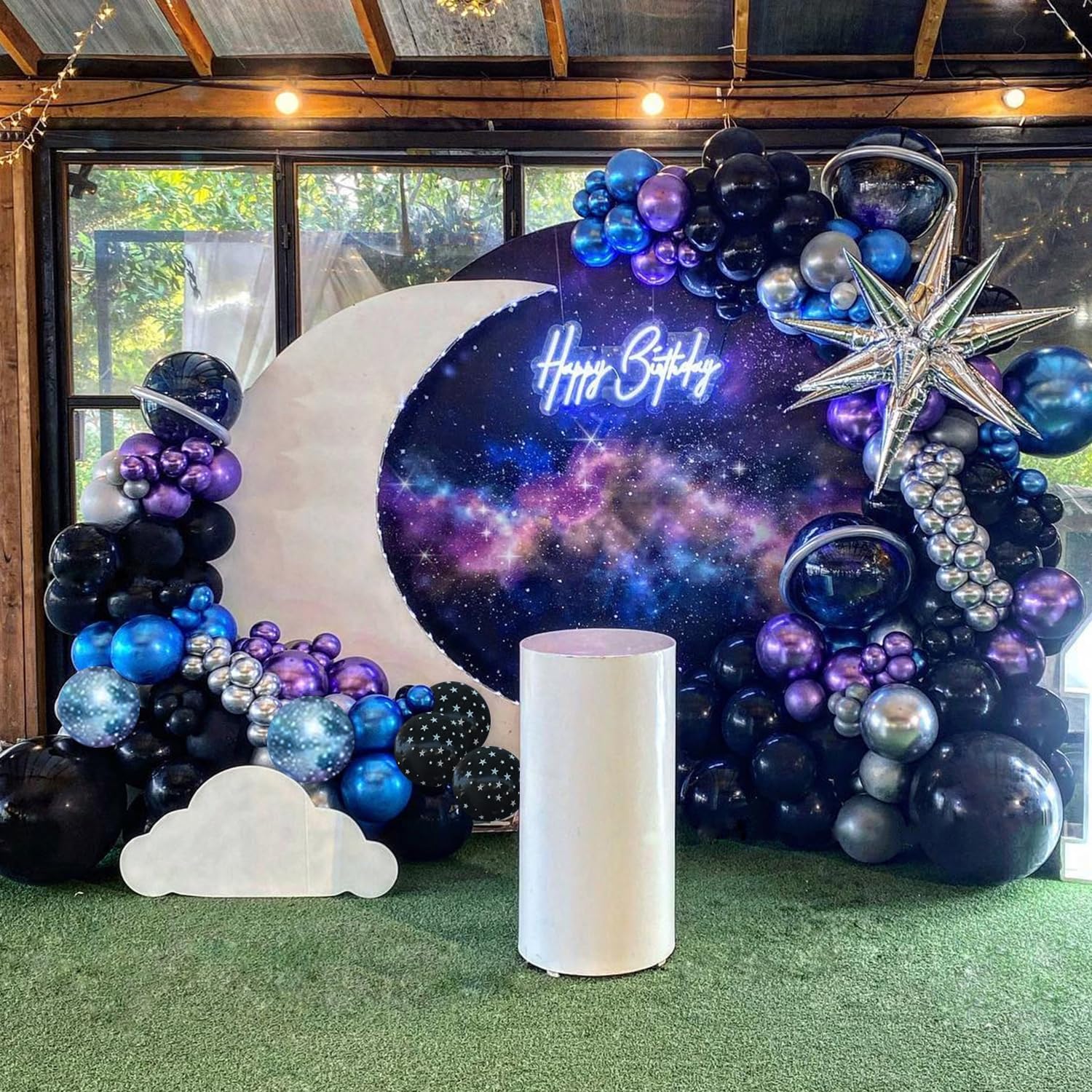 Galaxy Space Balloon Arch Garland Kit 144Pcs Decorations