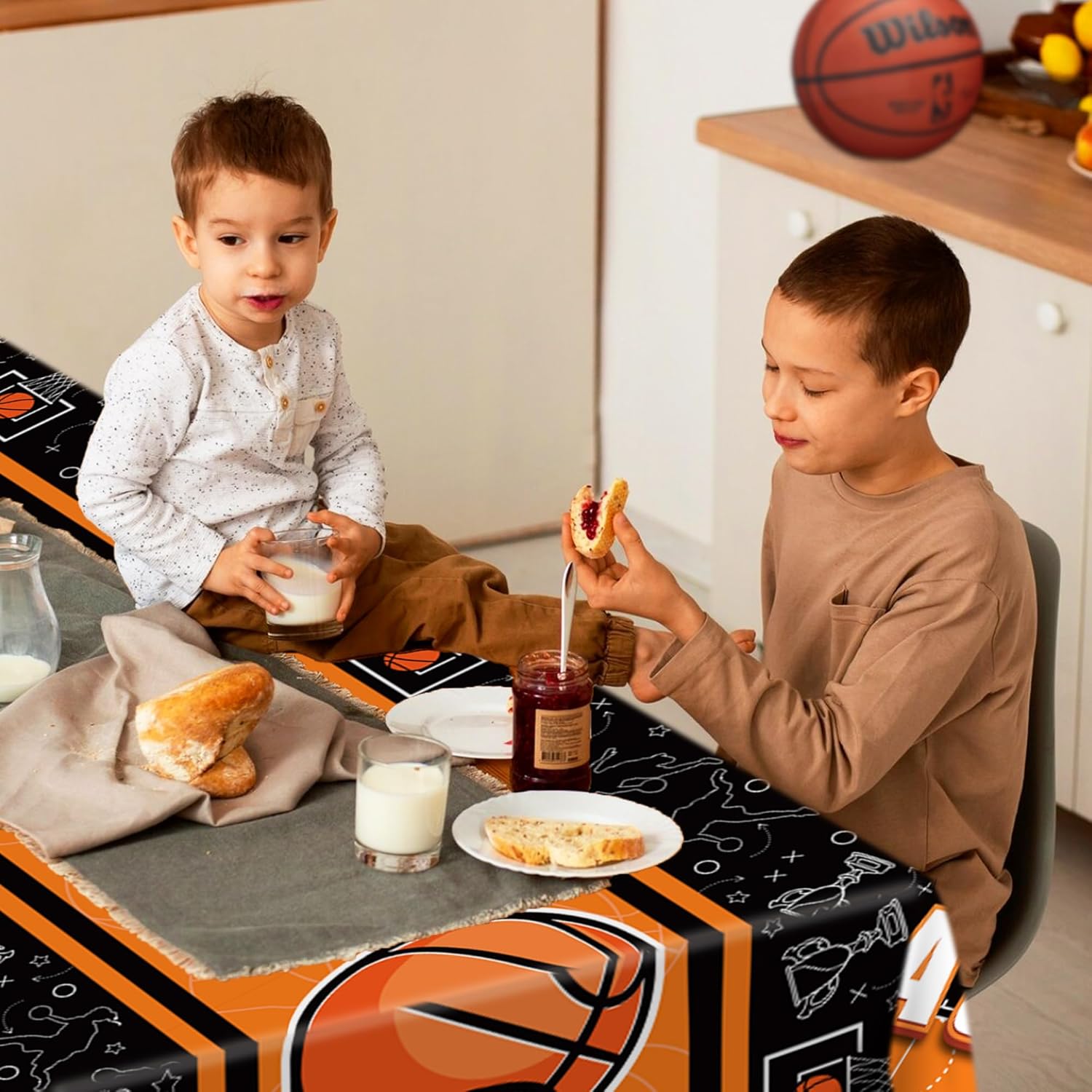 2 Pack Basketball Themed Tablecloths for Parties