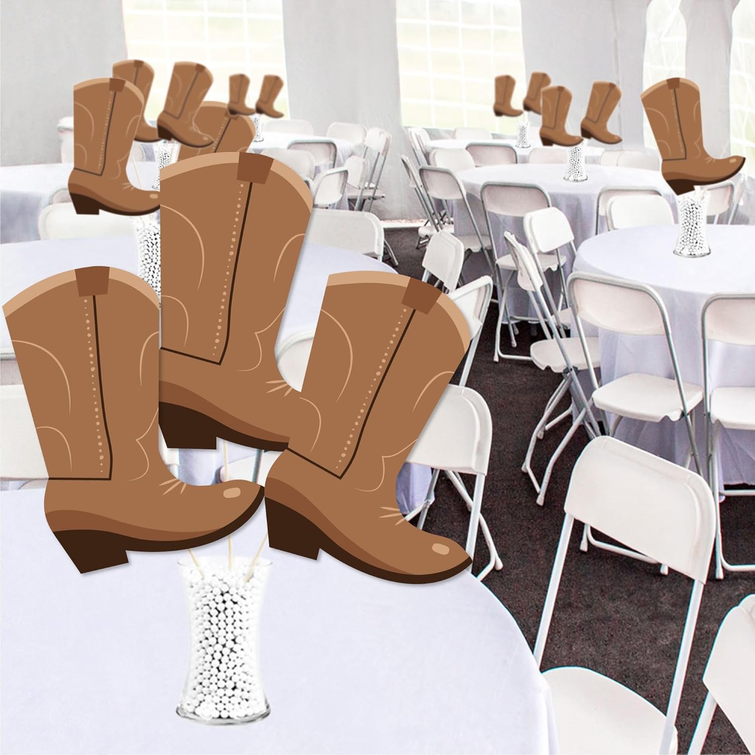 Big Dot of Happiness Western Hoedown Cut Outs - Set of 20