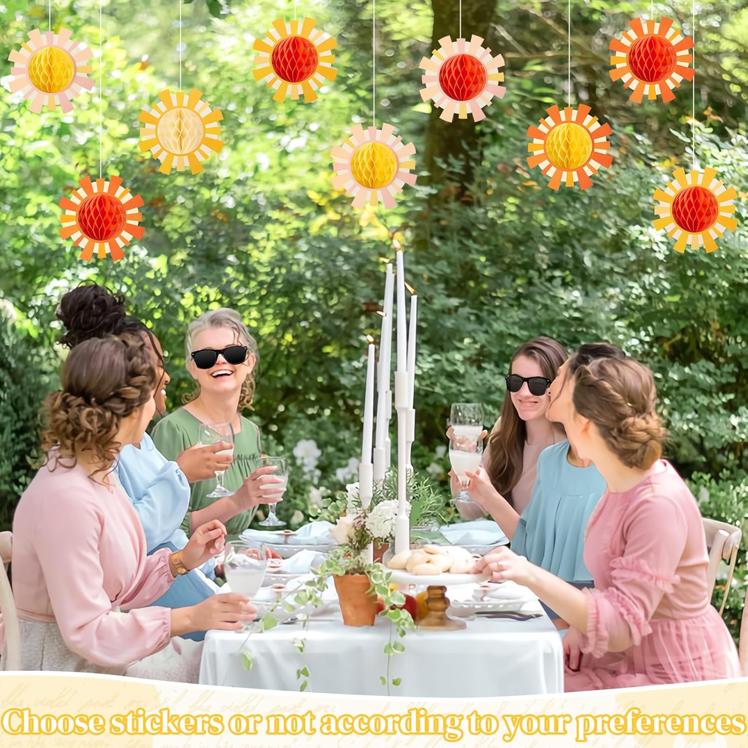 12PCS Boho Sun Party Decorations Set