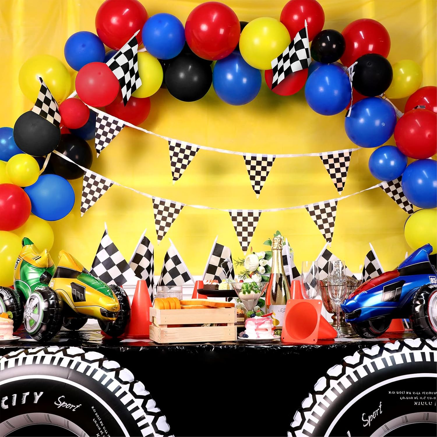 Irenare 3 Sheets Racing Car Table Covers