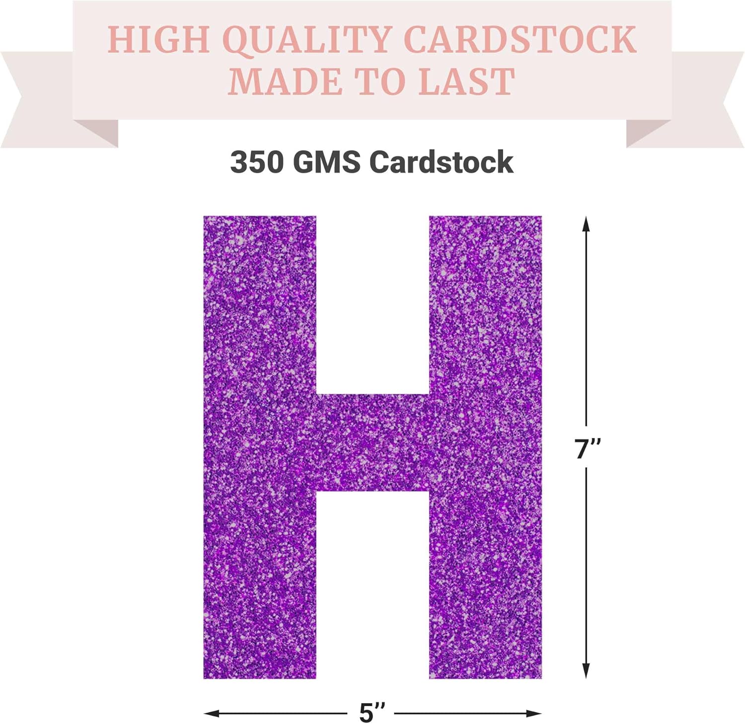 Pre-Strung Purple Glitter Happy Birthday Banner for Girls Women