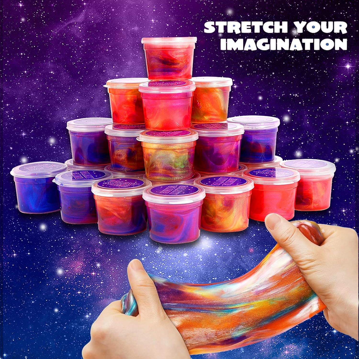 24 Pack Galaxy Slime Party Favors for Kids