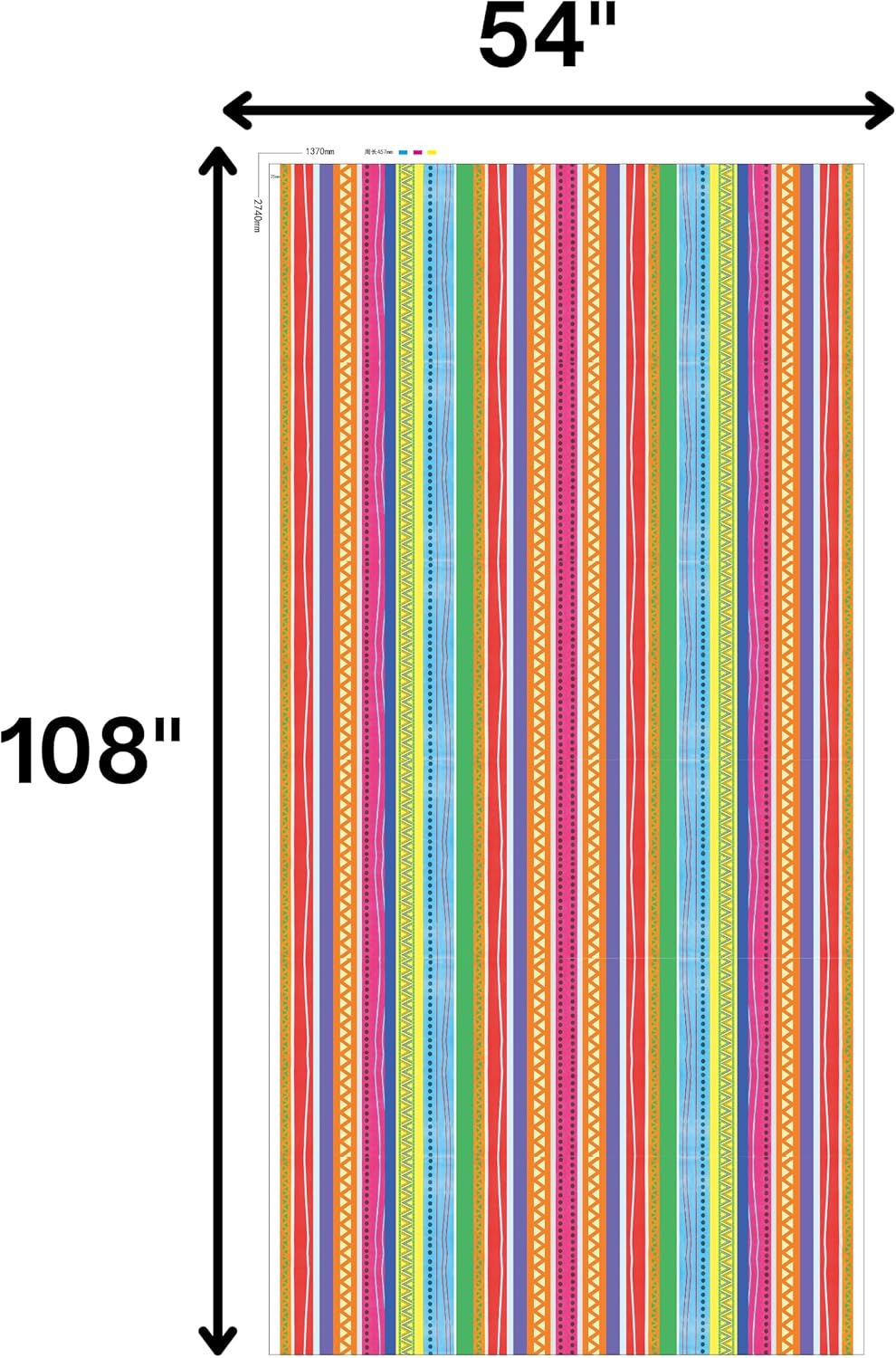 Fiesta Plastic Tablecloth 4 Pack 54x108 for Cinco De Mayo Parties
