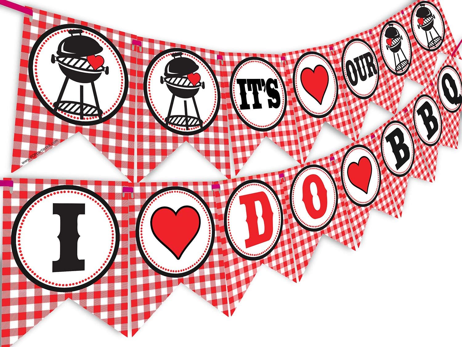 I Do BBQ Banner with Heart and BBQ Decor