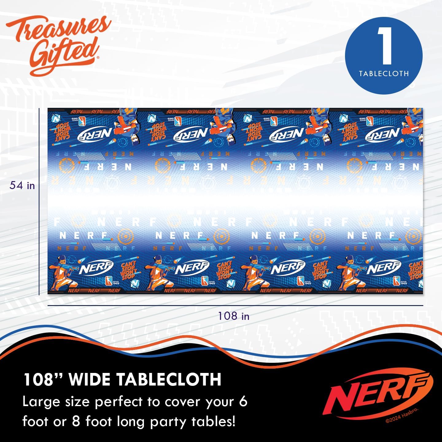 Treasures Gifted Nerf Tablecloth 54in x 108in