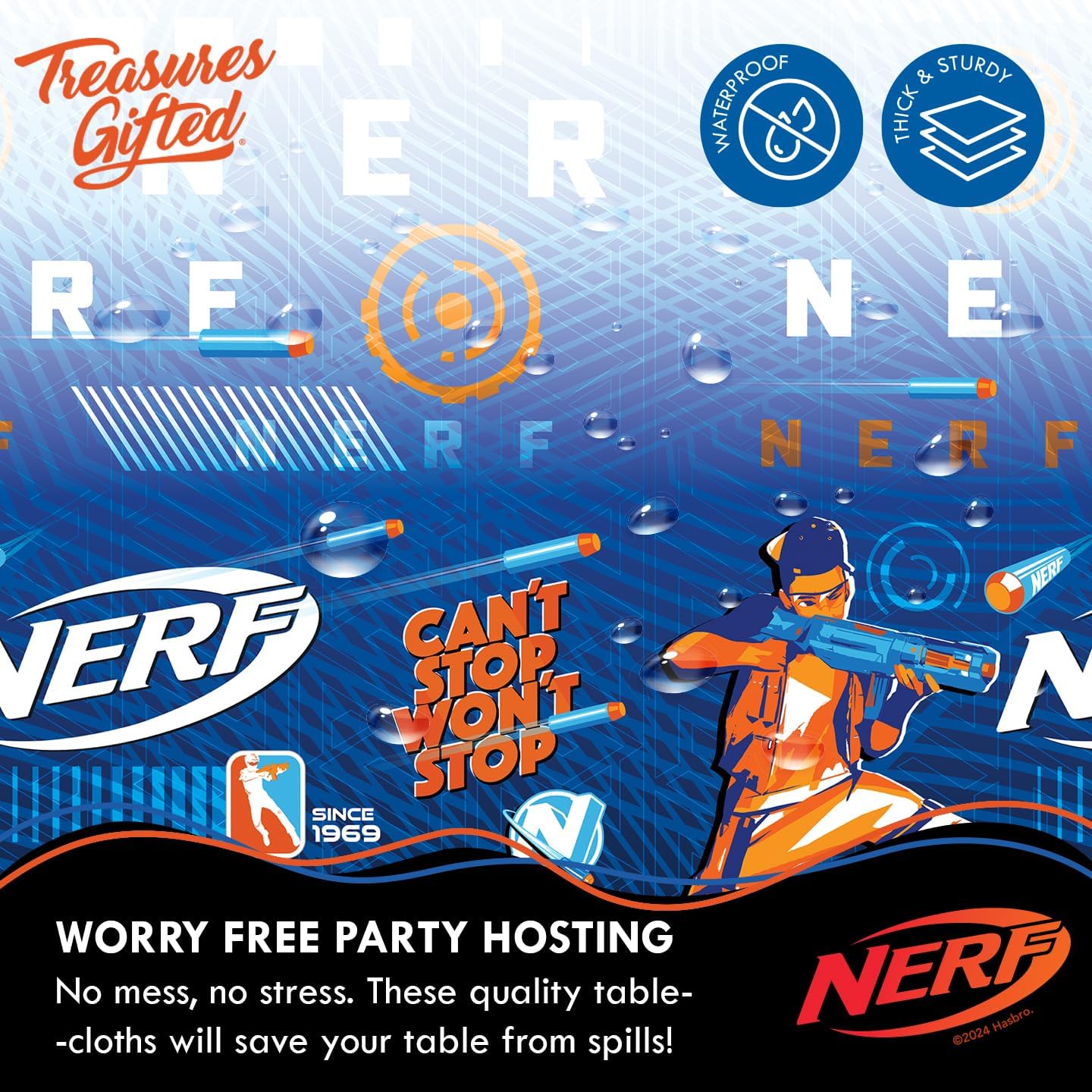 Treasures Gifted Nerf Tablecloths 54x108 In Pack of 3
