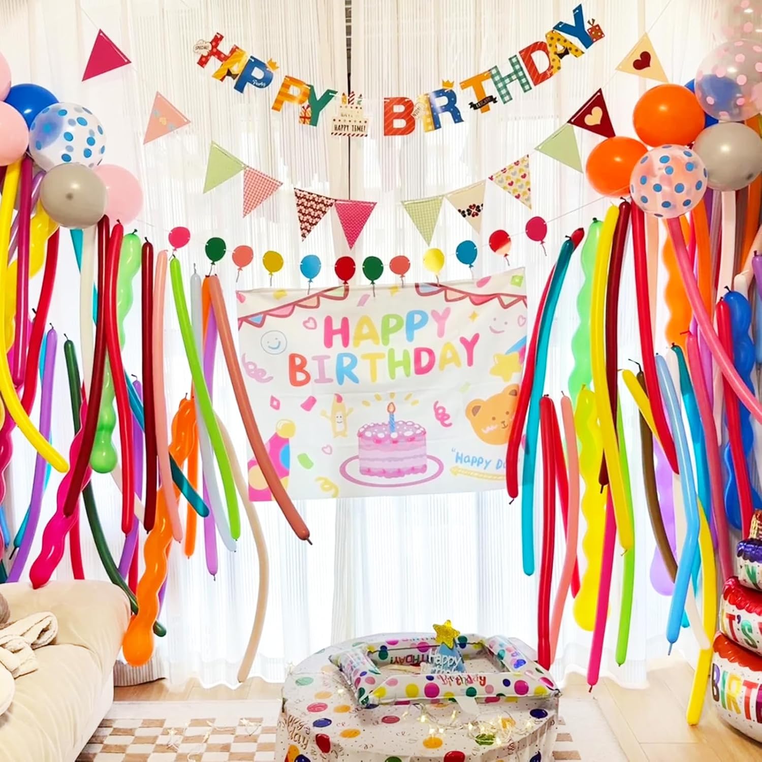 Koogel 400PCS Long Balloons for Balloon Animals and Decor