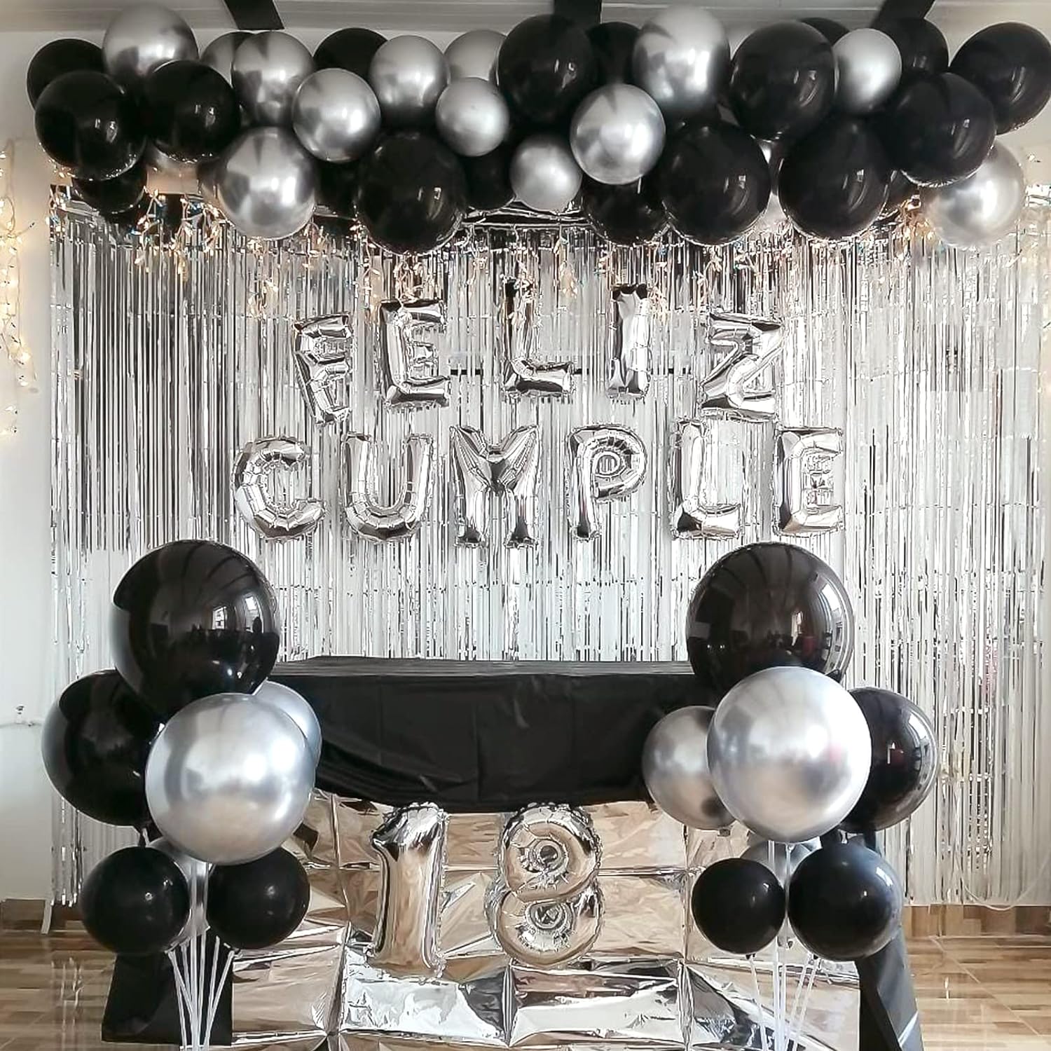 Rubfac Black Balloons Party Decor Kit 129pcs
