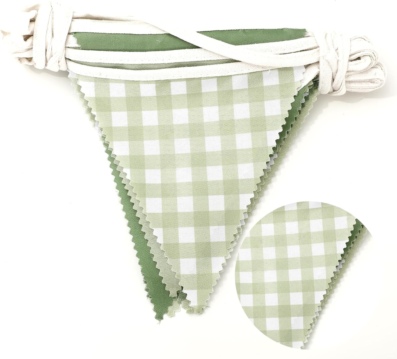 37 Ft Green Triangle Bunting Garland for Birthday Wedding Baby Shower